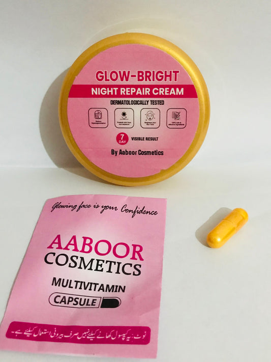 Herbel Glow Bright Beauty Cream + Free Multi-Vitamin Capsule